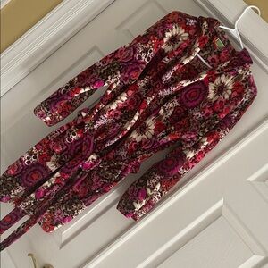 Vera Bradley Rosewood Hooded bathrobe size L/XL